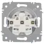 Розетка Intro Accent 6-206-01 2P+E Schuko со шторками, 16А-250В, IP20, СУ, AL/CU, белый