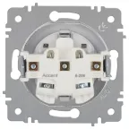 Розетка Intro Accent 6-206-01 2P+E Schuko со шторками, 16А-250В, IP20, СУ, AL/CU, белый