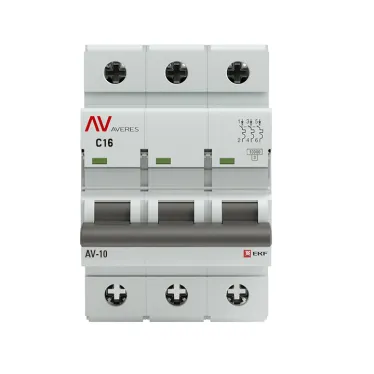 Выключатель автоматический AV-10 3P 16A (C) 10kA AVERES