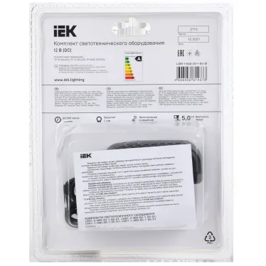 Комплект светодиодной подсветки ''Сделай сам'' (лента LED 5м LSR-2835WW60-4,8-IP20-12В + драйвер + выключатель) IEK