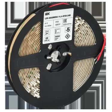Лента светодиодная 5м LSR-5050NW60-14,4-IP20-24В IEK