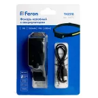 Фонарь светодиодный налобный аккумуляторный 5W 1500mAh USB IP44 ABS пластик резина