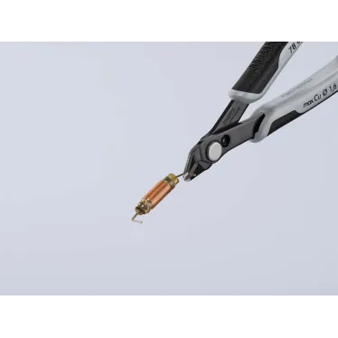 Бокорезы ESD прецизионные для тонких работ ElecTronic Super KNips антистатические мягкая проволока 02-16мм средней твердости 12мм L-125мм высокочастотная закалка режущих кромок до 64HRC черные 2-компонентные рукоятки