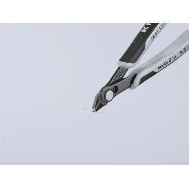 Бокорезы ESD прецизионные для тонких работ ElecTronic Super KNips антистатические мягкая проволока 02-16мм средней твердости 12мм L-125мм высокочастотная закалка режущих кромок до 64HRC черные 2-компонентные рукоятки