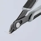 Бокорезы ESD прецизионные для тонких работ ElecTronic Super KNips антистатические мягкая проволока 02-16мм средней твердости 12мм L-125мм высокочастотная закалка режущих кромок до 64HRC черные 2-компонентные рукоятки