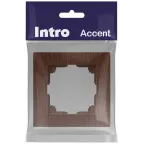 Рамка для розеток и выключателей Intro Accent 6-501-10 на 1 пост, СУ, венге
