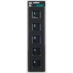 SKANDY Рамка 5-местная SK-F25G стекло графит IEK