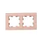 BRITE Рамка 2 поста РУ-2-2-БрП стекло персиковый матовый IEK