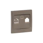 Валенсия лицевая панель розетки RJ-45 1-местная графит