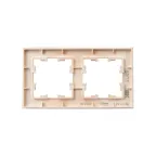 BRITE Рамка 2 поста РУ-2-2-БрП стекло персиковый матовый IEK
