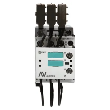 Контактор для конденсатора КМЭК 10 кВАр 230В 1NО+1NC AVERES