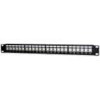 Патч-панель модульная TERACOM PRO 19'' 1U экранированная 24 порта с органайзером (пустая)