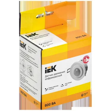 Датчик движения ДД 401 белый 800Вт 360гр 8м IP20 IEK