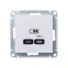 ATLASDESIGN USB РОЗЕТКА тип-C 65W высокоскор.заряд. QC, PD, механизм, ЖЕМЧУГ