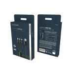 Кабель USB 3в1 Type-С, Lightning, micro USB, 1.2м., черный