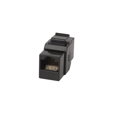 Проходной адаптер формата Keystone RJ45-RJ45 (8p8c) категория 5е неэкранированный цвет черный WRline