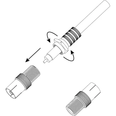 Переходник Simple RS-A02-1 гнездо F-гнездо TV 1 шт