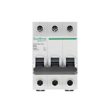 Выключатель автоматический трехполюсный 10А B 4.5kA 400В City9 Set