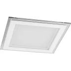                  Светильник светодиодный ДВО-18w 4000K 1120Лм квадратный со стеклом белый
               