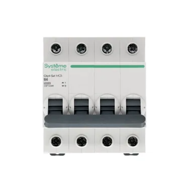 Выключатель автоматический четырехполюсный 6А B 4.5kA 400В City9 Set