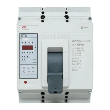 Автоматический выключатель AV POWER-5/3 1000А 70kA ETU4.0 AVERES