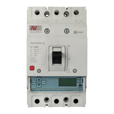 Выключатель автоматический AV POWER-1/3 160А 100kA ETU6.0 AVERES