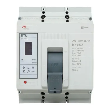 Автоматический выключатель AV POWER-5/3 800А 70kA ETU6.0 AVERES