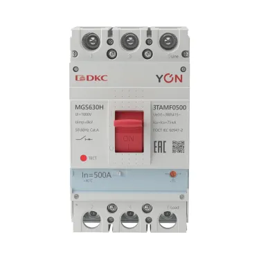 Автоматический выключатель YON MGS630 3P 400-500A 75kA