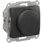                  GLOSSA СВЕТОРЕГУЛЯТОР (диммер) повор-нажим, LED, RC, 400Вт, мех., АНТРАЦИТ
               