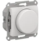                 GLOSSA СВЕТОРЕГУЛЯТОР (диммер) повор-нажим, LED, RC, 400Вт, мех., БЕЛЫЙ
               