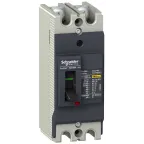 Выключатель автоматический двухполюсный EZC100 30 KA/380В 2Т 80 A