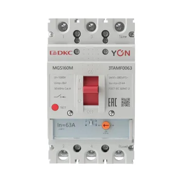 Автоматический выключатель YON MGS160 3P 50,4-63A 25kA