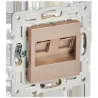                  SKANDY Розетка компьютерная двойная RJ45 кат.5E SK-K03Sa песочный IEK
               
