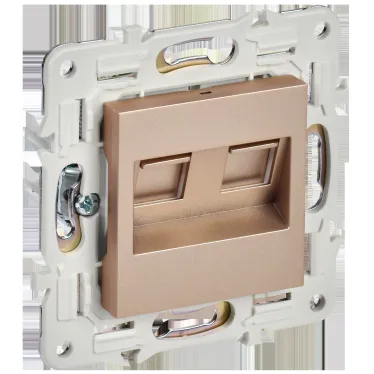 SKANDY Розетка компьютерная двойная RJ45 кат.5E SK-K03Sa песочный IEK