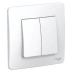                  BLANCA скрытой установки двухклавишный выключатель (cх.5), 10A, 250B, белый
               