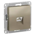                  Розетка ATLASDESIGN компьютерная RJ45 механизм шампань
               