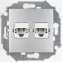Розетка компьютерная двойная RJ45 кат.5е, алюминий