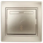 Переключатель, 10А-250В, СУ, Plano, шампань,1-103-04