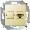 15 Розетка компьютерная RJ45 категория 5е слоновая кость