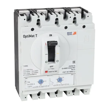Выключатель автоматический OptiMat T250L TM 250A 4P