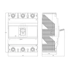 Выключатель автоматический YON MGS800 3P 640-800A 60kA