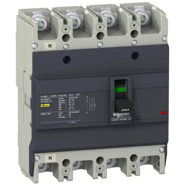 Выключатель автоматический четырехполюсный EZC250 25 KA/415В 3Т 150 A