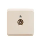                  ЭТЮД Розетка телевизионная TV 0.7дБ наружная бежевая
               