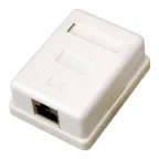Розетка компьютерная внешняя. 1-порт RJ-45 (8P8C). FTP экраниров. категория 5e,