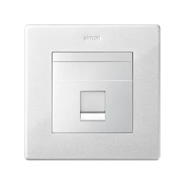 Розетка телефонная RJ11 цвета алюминий S24 Harmonie