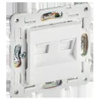                  SKANDY Розетка компьютерная двойная RJ45 кат.6 SK-K04W арктический белый IEK
               