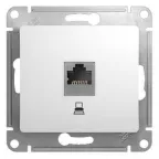 GLOSSA Розетка компьютерная RJ45 категория 5е в рамку белая