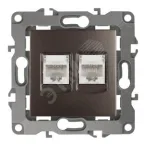                  Розетка информационная двойная 2XRJ45, Эра12, бронза, 12-3108-13
               