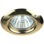                  Светильник штампованный MR16,12V/220V, 50W золото ST3 GD
               