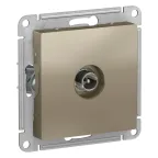                  Розетка ATLASDESIGN TV проходная 4DB механизм шампань
               